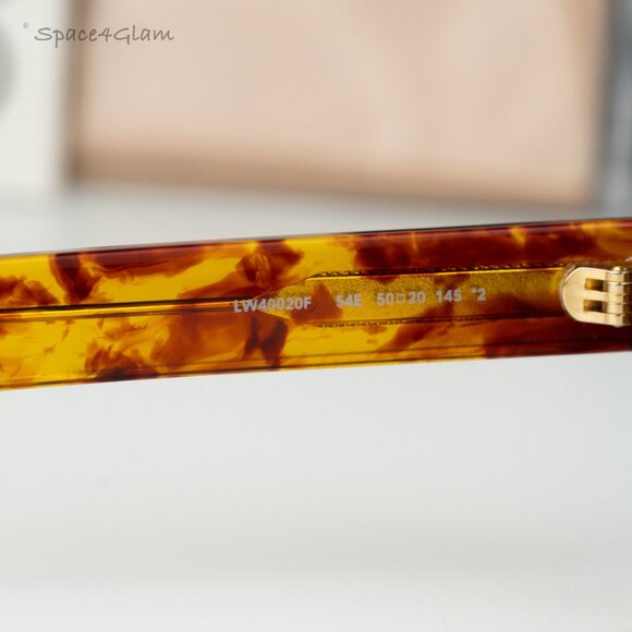 Loewe Women Sunglasses LW40020F 54E Flamed Amber Havana Brown Round BRAND NEW - Picture 6 of 8